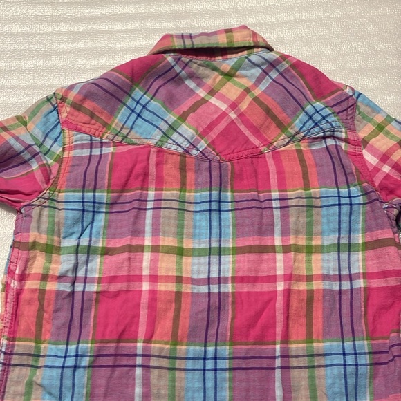 Hollister Button Down Pink Plaid Long Sleeves Juniors Size Small - Picture 7 of 10